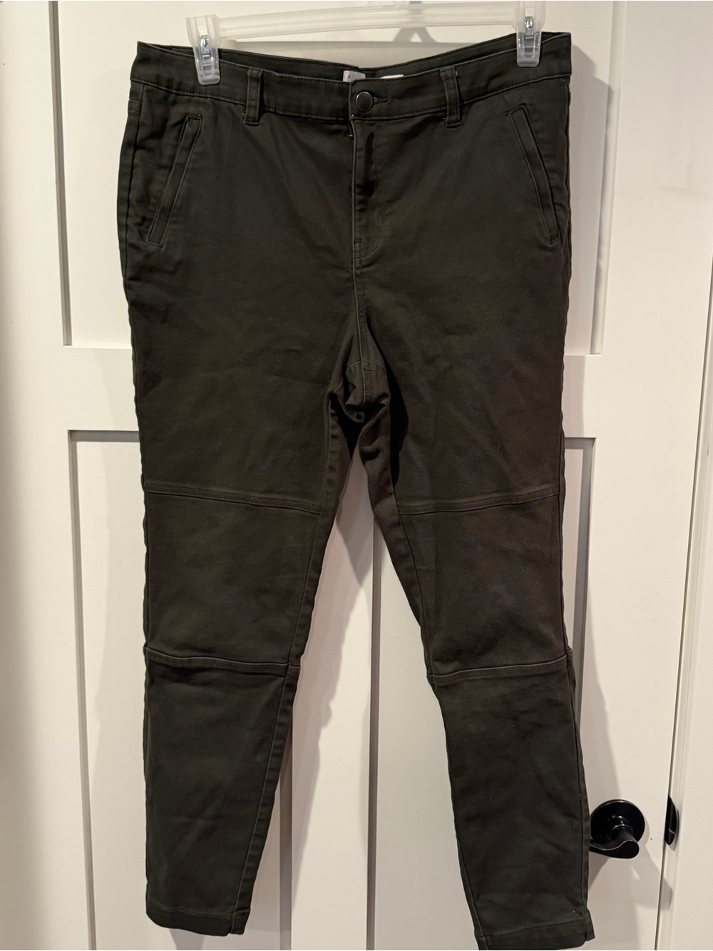 A New Day 16 olive tapered leg soft denim pants